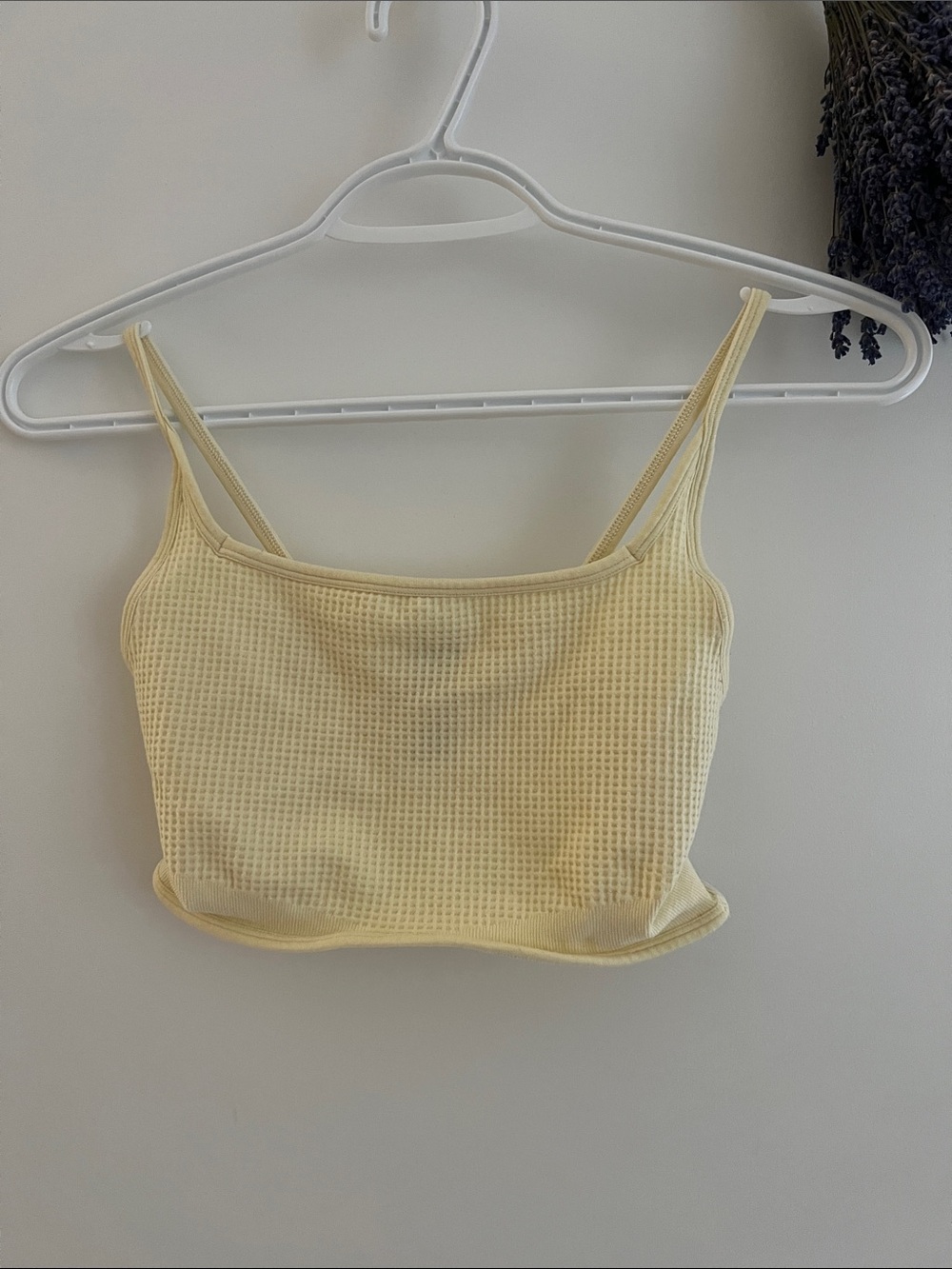 Gymshark Yellow Pause Seamless Bralette Size Small